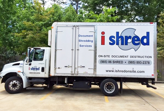 i-Shred On-Site Document Destruction truck